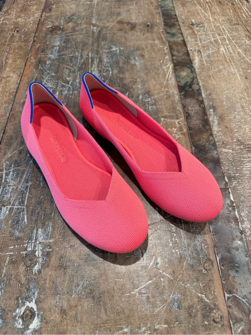 Rothy's The Flat - Round Toe - Bright Pink - Size 9